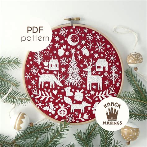 etsy christmas embroidery designs|free printable christmas embroidery patterns.